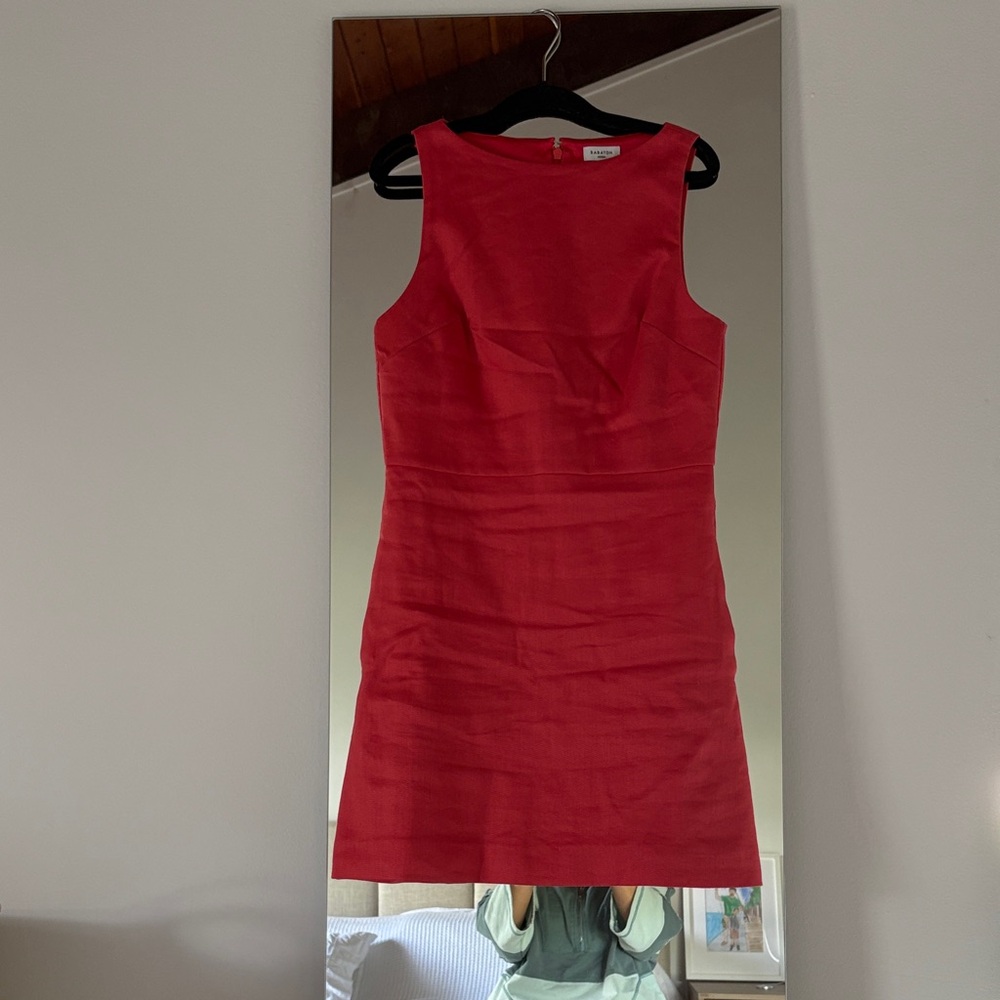 ARITZIA BABTON Vibrant Red Mini Dress